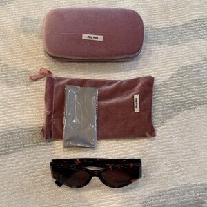Miu Miu Brown Tortoise Sunglasses